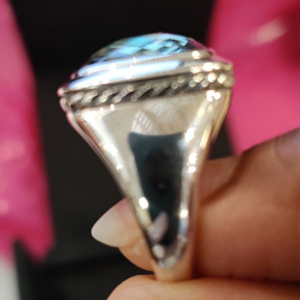 David Yurman Prasiolite stone Ring size 6.5